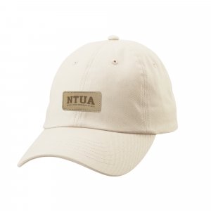 NTUA皮革標老帽_白